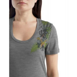 Icebreaker Tech Lite II SS Scoop Tee Fabulous Fer - Merino-shirt Damer I Hardloop -Odlogonia Butik icebreaker tech lite ii ss scoop tee fabulous ferns t shirt damer 15